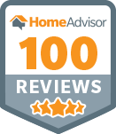 100 Reviews HomeAdvisor badge