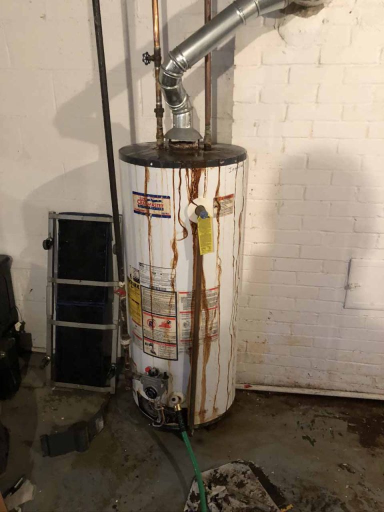 Dirty old hot water heater