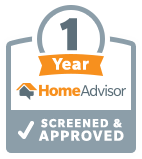 1 Year Screened & Approved HomeAdvisor badge