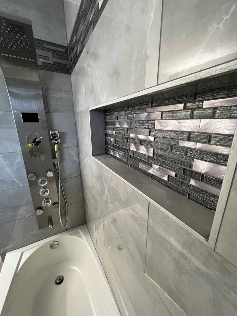 Interior shot of luxurious shower